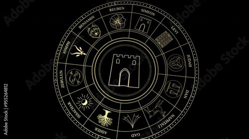 Wallpaper Mural SIMEON Tribe of Israel Flag Symbol Banner Torontodigital.ca