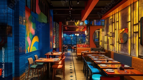 A dynamic restaurant with ever-changing vibrant themes and decor