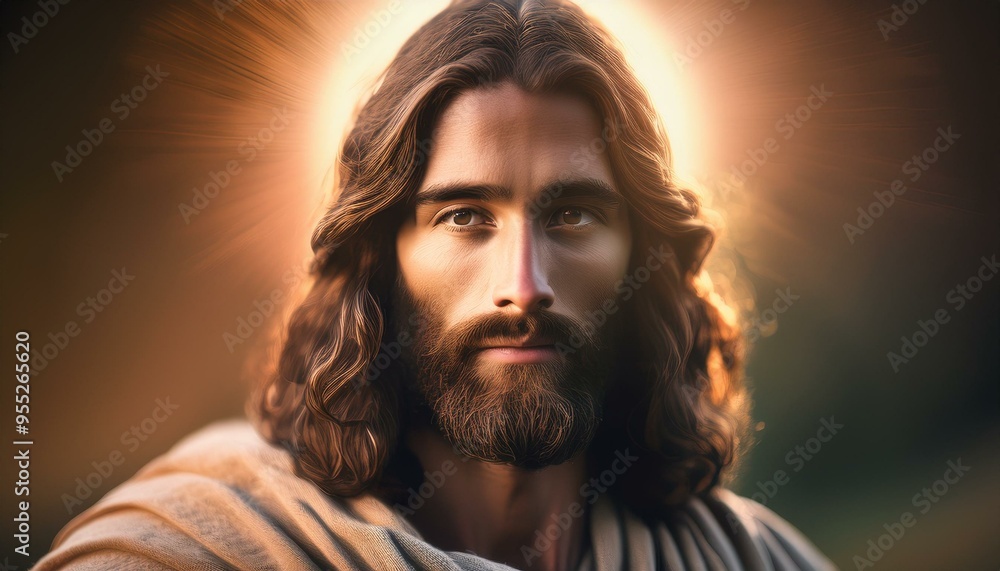 a close-up image of Jesus Christ a close-up image of Jesus Christ