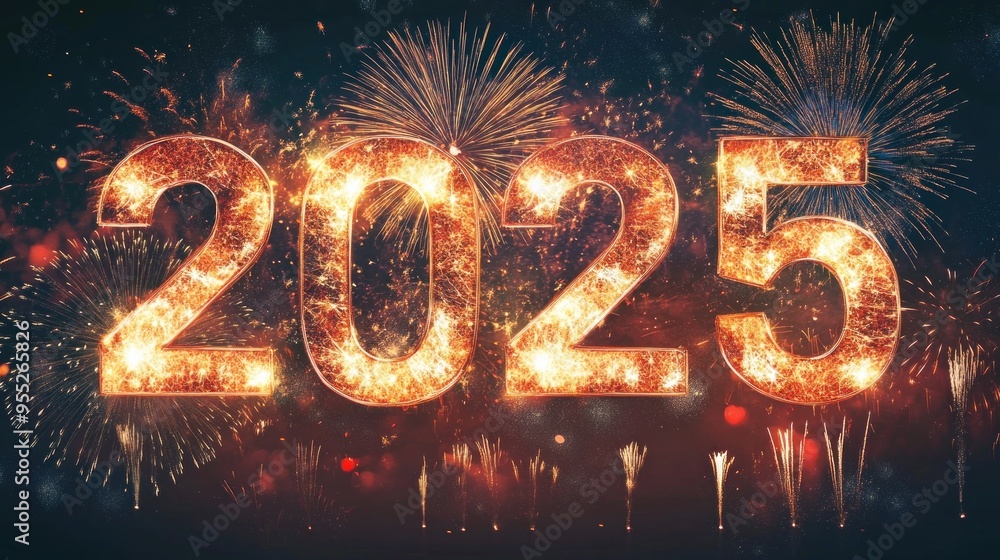 A celebratory image depicting the number A celebratory image depicting the number