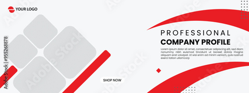 Creative corporate red color  business banner template design for webinar, marketing, online class program, and conference
