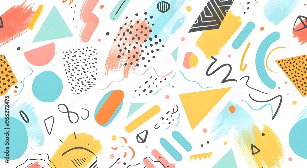 Abstract background with colorful shapes and patterns. Abstract background with colorful shapes and patterns.