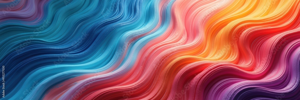 Vibrant, flowing abstract design showcasing seamless waves of color. Perfect for backgrounds, digital art, or creative projects. Vibrant, flowing abstract design showcasing seamless waves of color. Perfect for backgrounds, digital art, or creative projects.