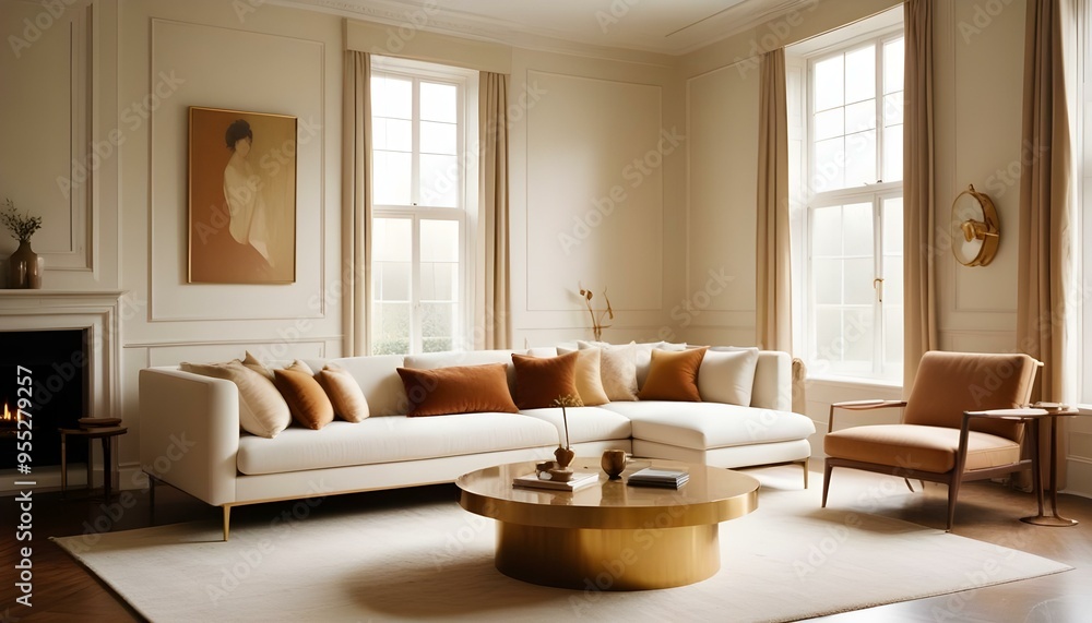 Fototapeta premium Photo interior modern design room 3d illustration