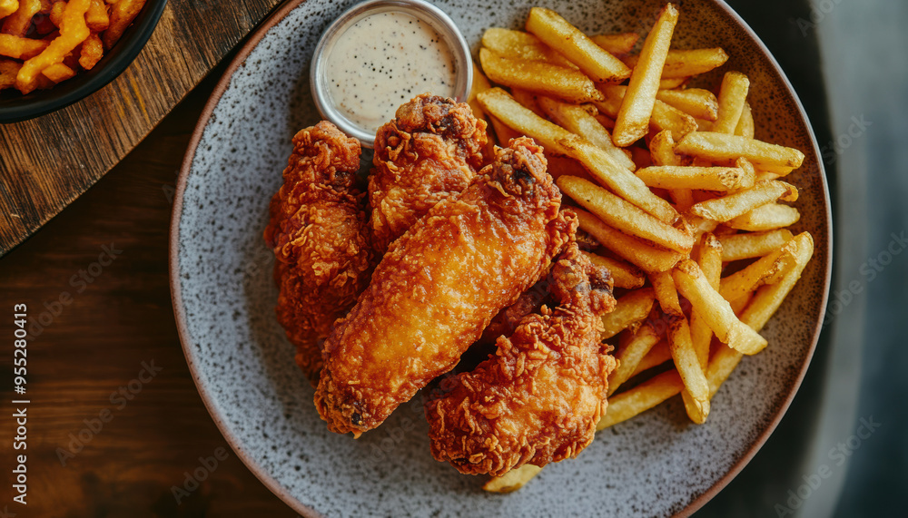 Crispy Chicken & Fries. Crispy Chicken & Fries.