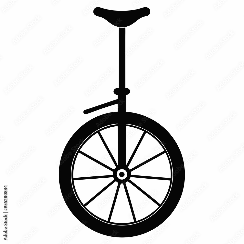 Unicycle Black silhouette Unicycle Black silhouette