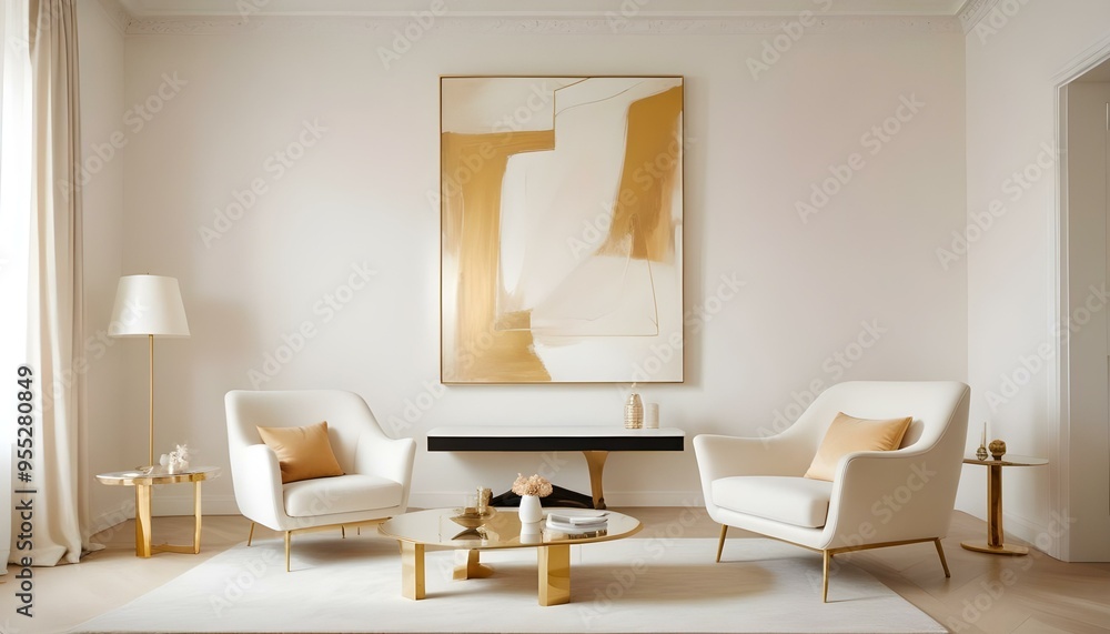 Fototapeta premium Photo interior modern design room 3d illustration