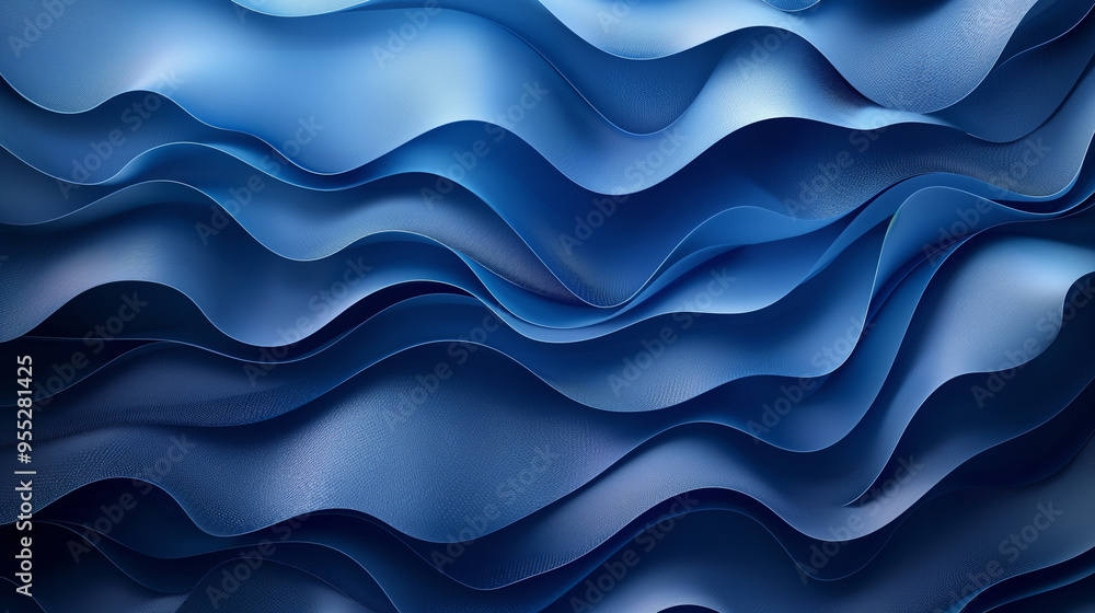 The image is a blue wave with a lot of detail The image is a blue wave with a lot of detail