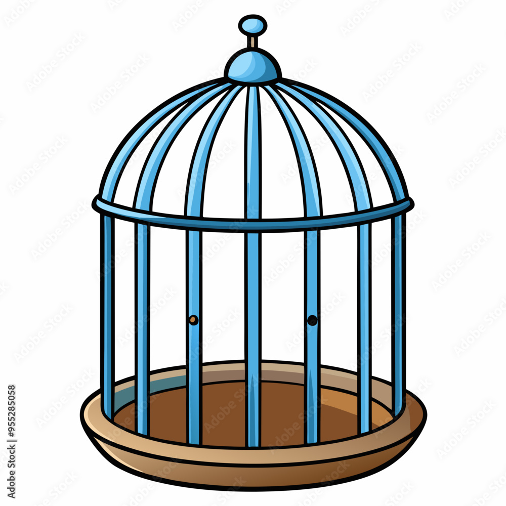 Minimalist White Cage Vector Art Minimalist White Cage Vector Art
