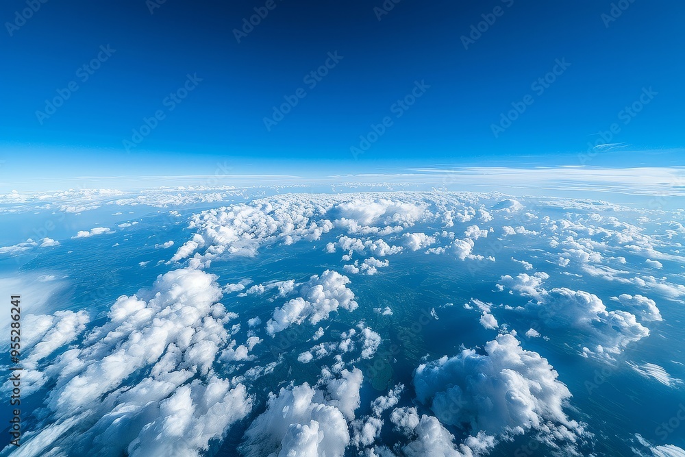 Fototapeta premium Aerial Canvas of Cloud-Covered Earth