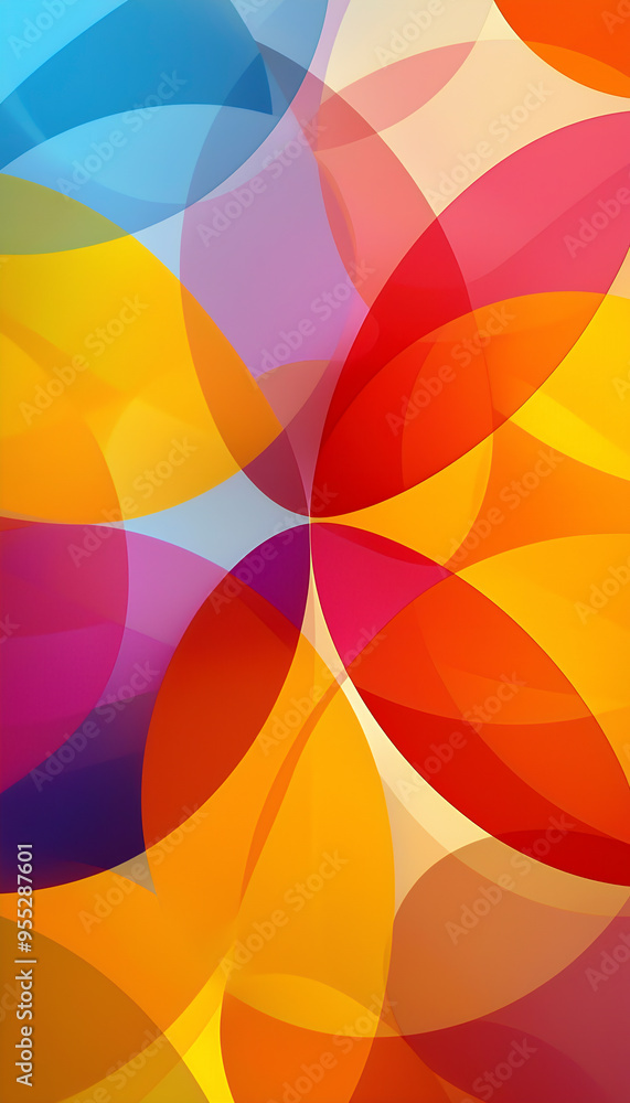 Obraz premium Colorful abstract pattern in orange and blue