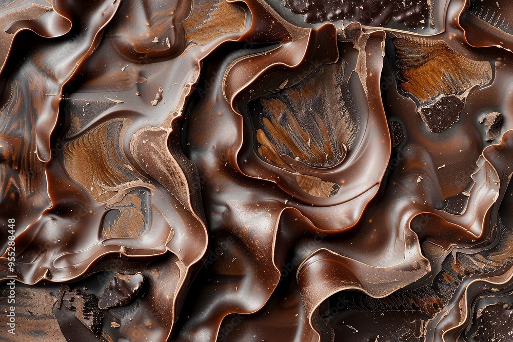 Melted Chocolate Canvas: Abstract Art by Nature Melted Chocolate Canvas: Abstract Art by Nature