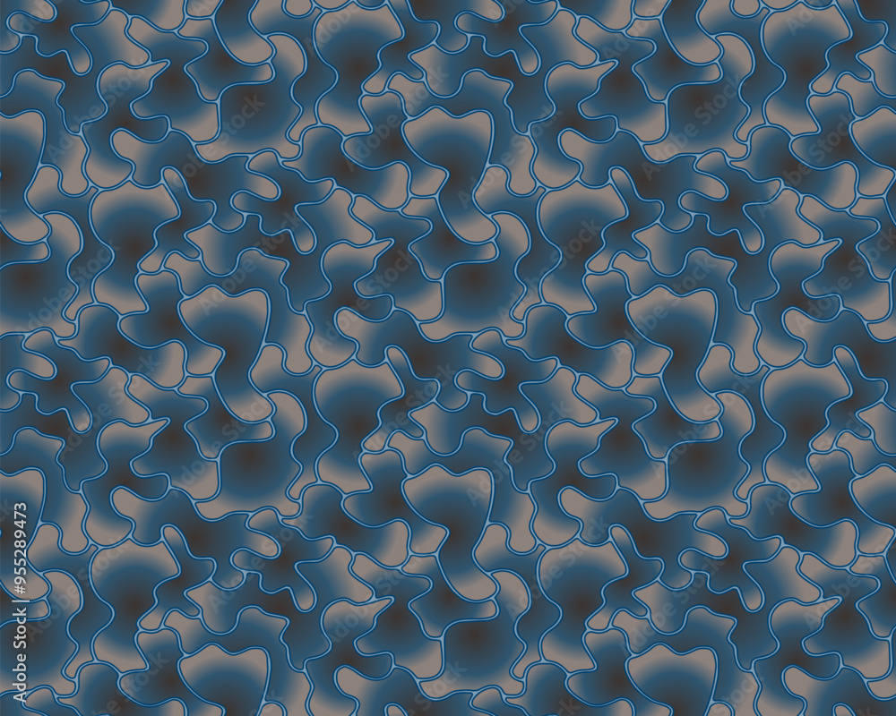 Obraz premium Full seamless watercolor camouflage texture print pattern. Usable for Jacket Pants Shirt and Shorts. Army textile fabric. Unique tie dye military camo. Vector illustration.