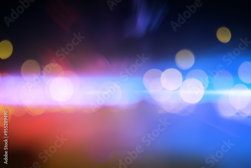 Abstract background. Bokeh and lights on a smooth blue and red background. Technology Blue gradient defocused abstract photo smooth background