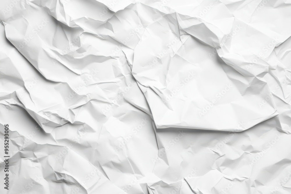 Fototapeta premium Crumpled white paper background