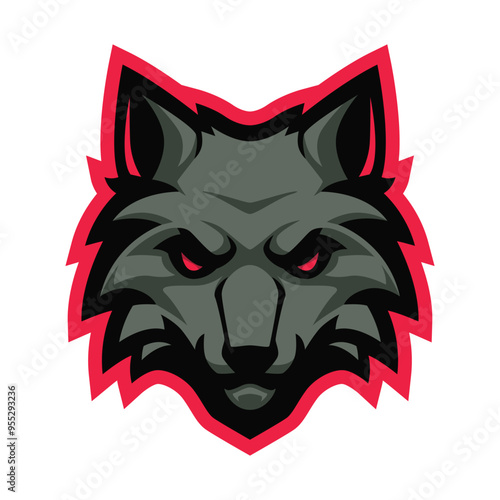 Wolf head vector logo icon template 4