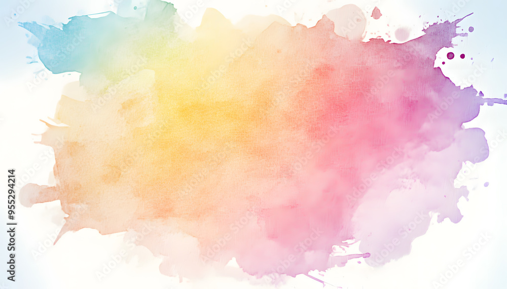 Obraz premium Soft watercolor splashes or strokes in muted tones, offering an artistic yet understated look