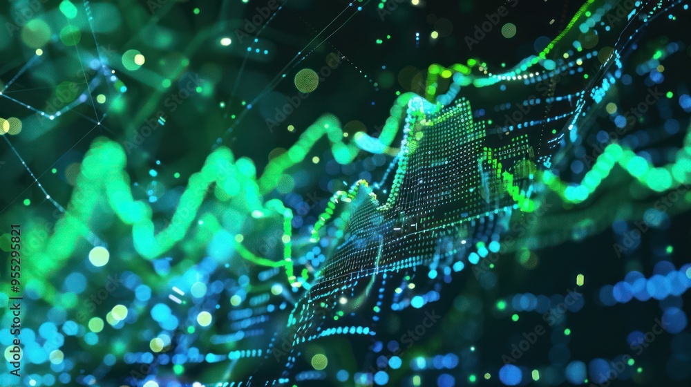 Obraz premium Abstract Digital Data Visualization