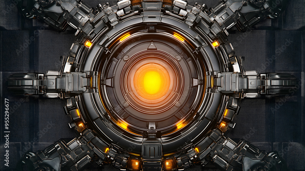 A high-tech mecha with metal armor, perfect for a technology-themed background or wallpaper. A high-tech mecha with metal armor, perfect for a technology-themed background or wallpaper.