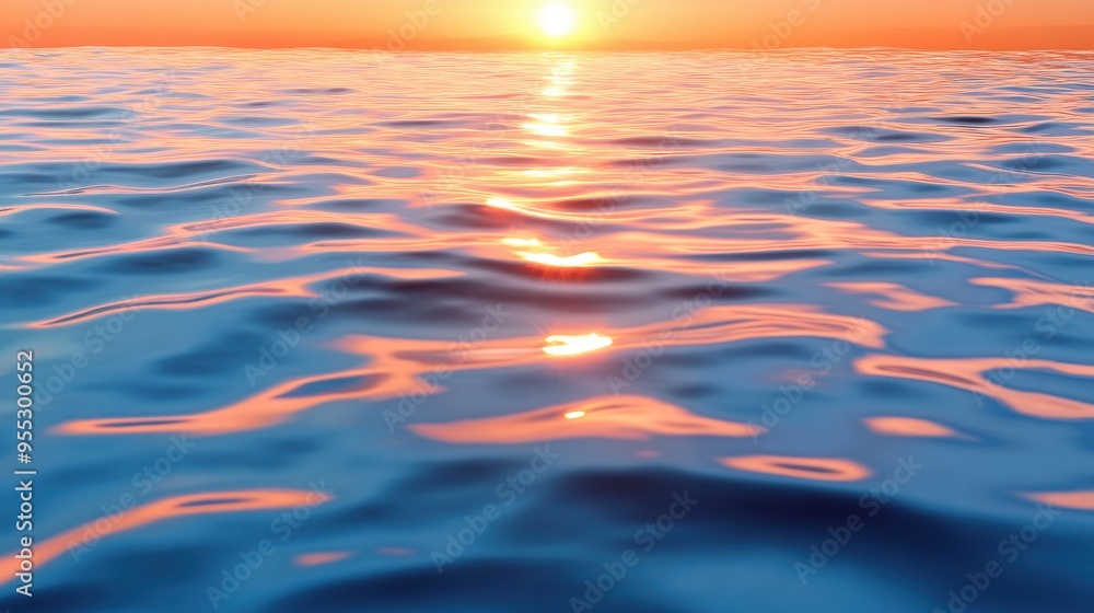 A serene sunset reflecting on calm water, creating a captivating scene of tranquility and natural beauty. A serene sunset reflecting on calm water, creating a captivating scene of tranquility and natural beauty.
