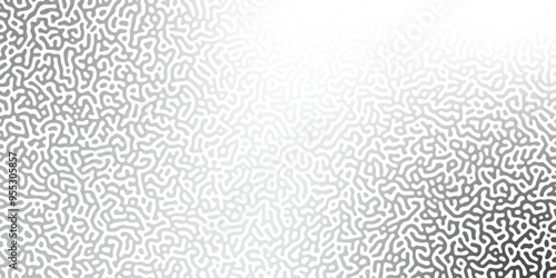Abstract Reaction-diffusion or Turing pattern natural texture in black and white gradient colour scheme. Linear design with biological shapes. Organic lines in memphis. abstract turing wallpaper.	