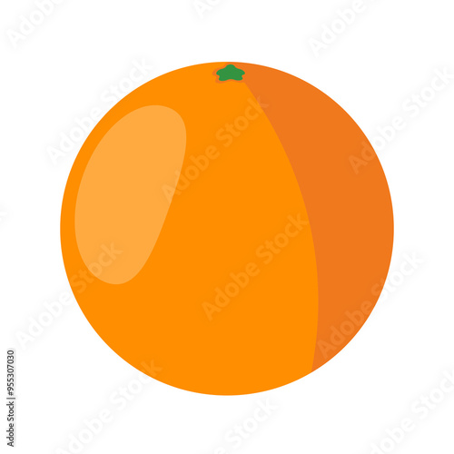Orange. Healthy food, diet, proper nutrition, carbohydrates, lifestyle, healthcare, fitness, weight loss or gain, vitamins, glucose, fructose, sugar, fruit. Vector Illustration