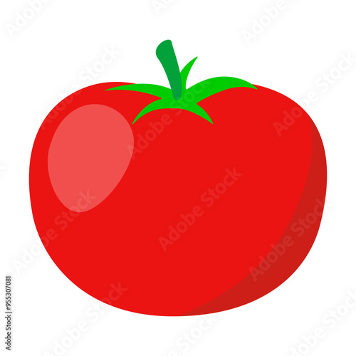 Tomato. Healthy food, vegetables, diet, proper nutrition, carbohydrates, lifestyle, healthcare, fitness, weight loss or gain, vitamins, fructose. Vector Illustration