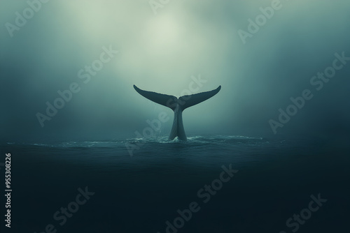 Wallpaper Mural A single, distant whale tail disappearing into the deep.


 Torontodigital.ca