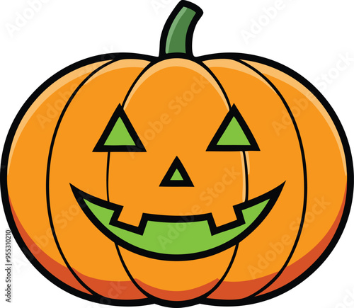 A jack o' lantern cartoon vector for Halloween