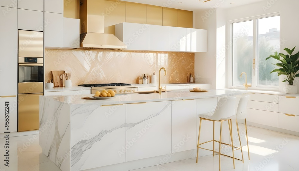 Fototapeta premium Photo interior modern design room 3d illustration