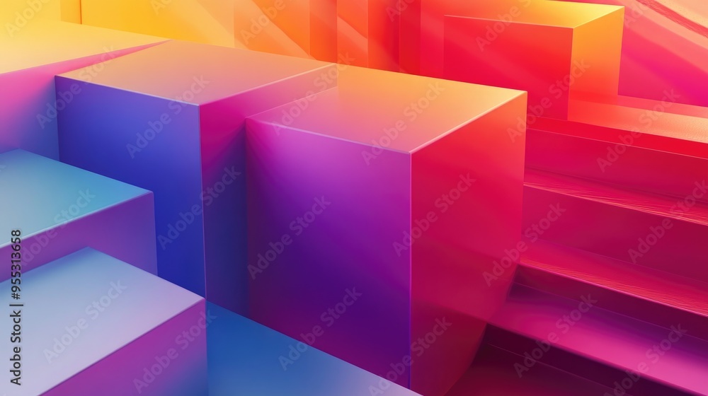 Stunning gradient hues create a visually striking effect Stunning gradient hues create a visually striking effect