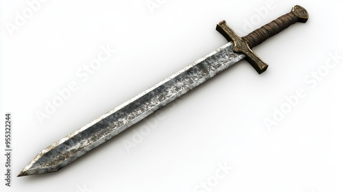 Medieval Sword With Worn Blade