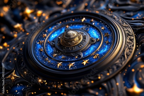 Wallpaper Mural Zodiac signs in a cosmic portal, illustrated in a scene where each zodiac sign is a gateway to another dimension, with stars, galaxies, and cosmic energy swirling around them Torontodigital.ca