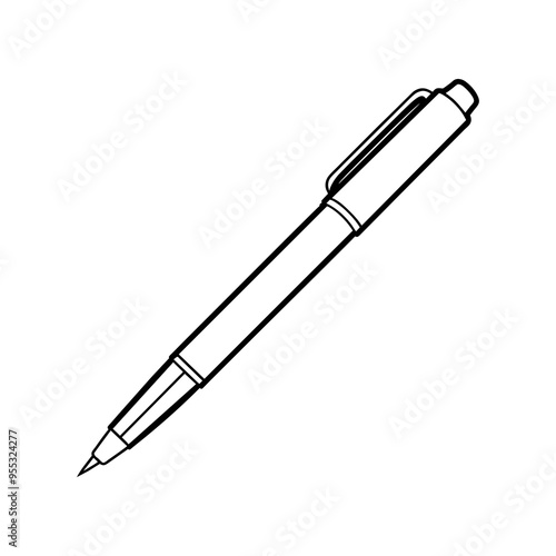 silver ballpoint pen