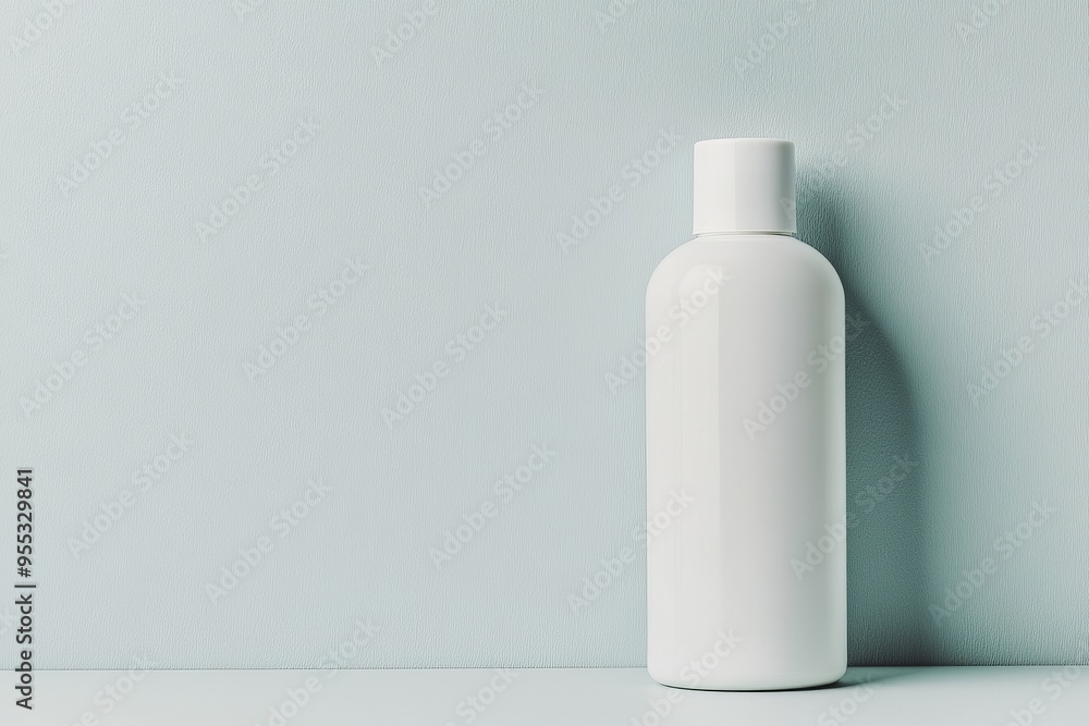 plain white facial cleansing bottle, with a soft shadow appearing on the surface plain white facial cleansing bottle, with a soft shadow appearing on the surface