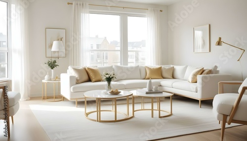 Photo interior modern design room 3d illustration