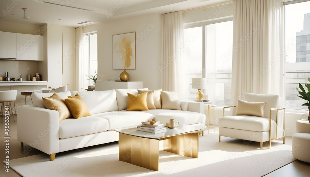 Fototapeta premium Photo interior modern design room 3d illustration