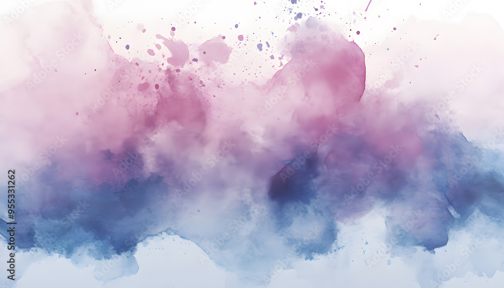 Obraz premium Soft watercolor splashes or strokes in muted tones, offering an artistic yet understated look