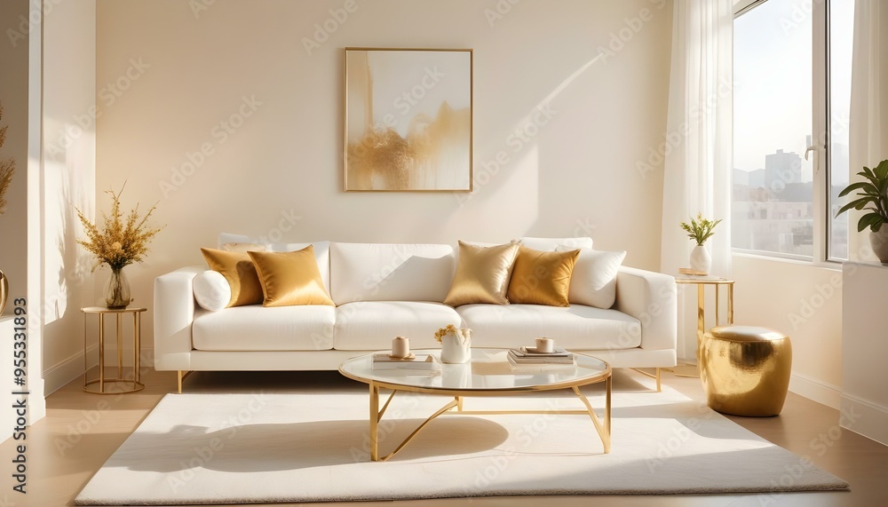 Fototapeta premium Photo interior modern design room 3d illustration