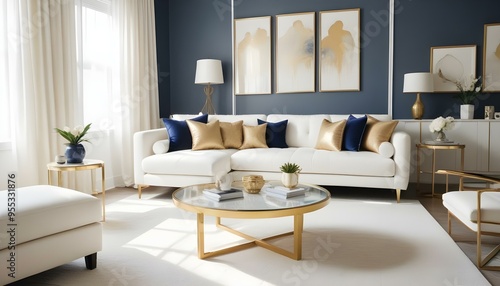 Photo interior modern design room 3d illustration