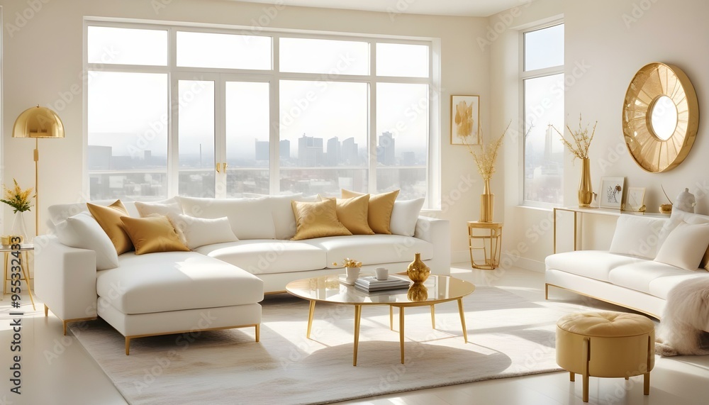 Obraz premium Photo interior modern design room 3d illustration