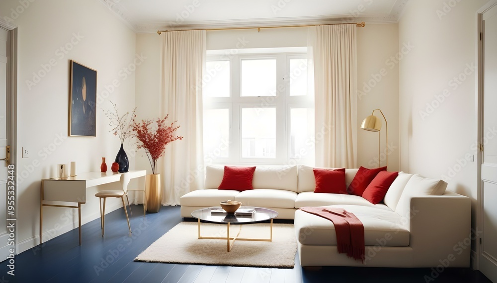 Fototapeta premium Photo interior modern design room 3d illustration