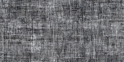 Seamless rough canvas, linen, denim or burlap background in black and white monochrome. Transparent texture overlay of a high resolution textile pattern. Fashion fabric backdrop 3D rendering.. photo