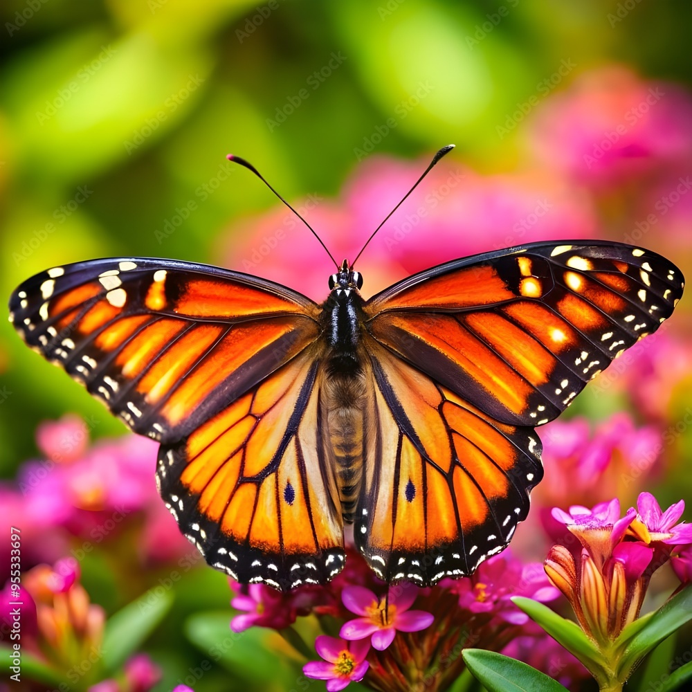 monarch butterfly on flower monarch butterfly on flower