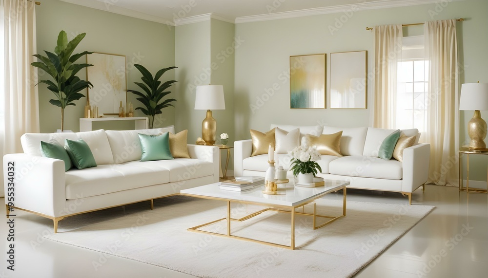 Fototapeta premium Photo interior modern design room 3d illustration