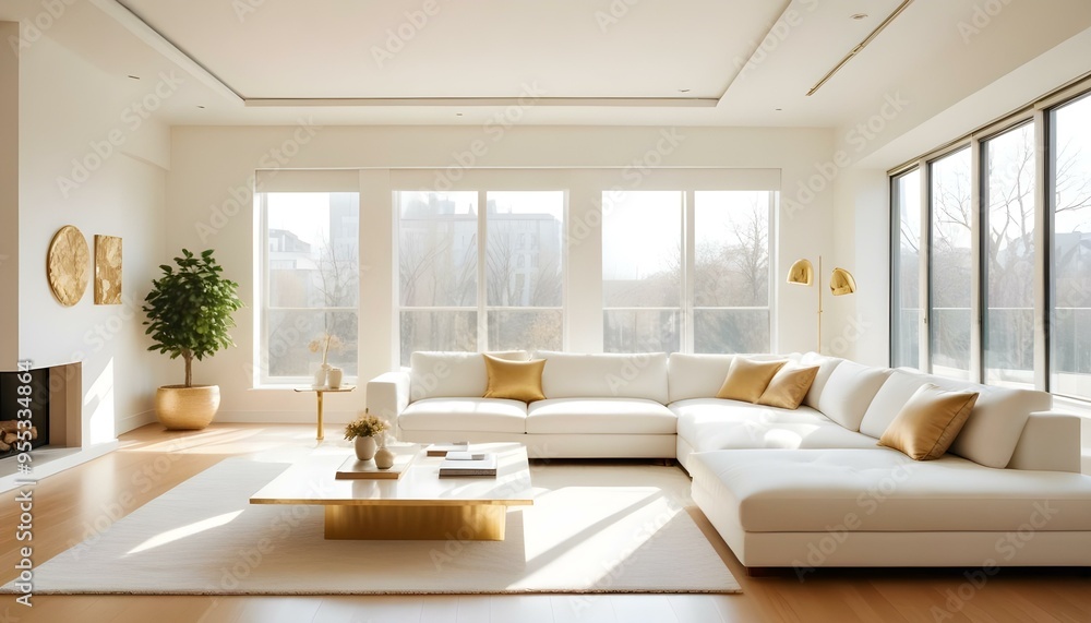 Photo interior modern design room 3d illustration Photo interior modern design room 3d illustration
