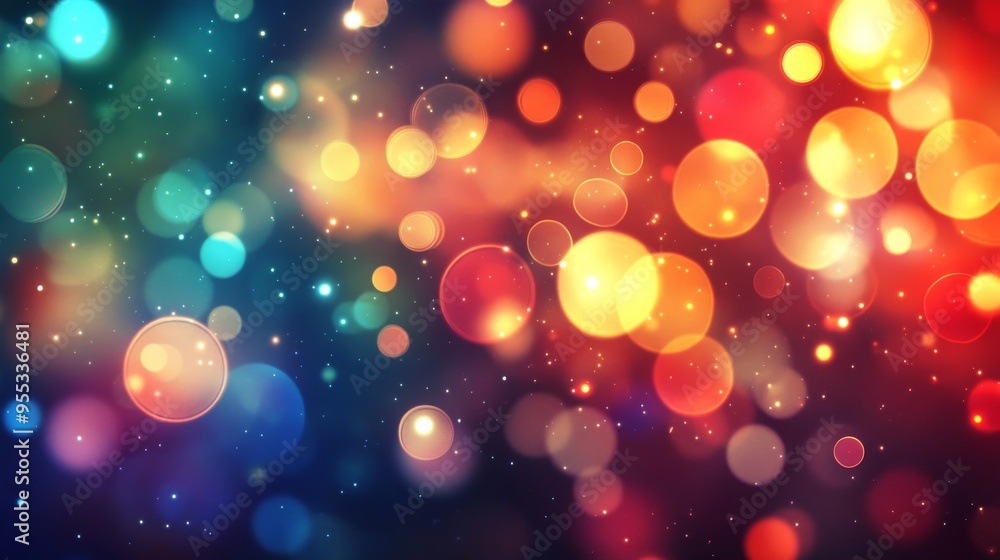 Circular lights and bokeh for Christmas.