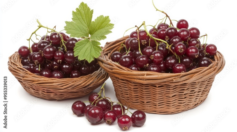 Dua tandan kismis merah segar Dua tandan kismis merah segar