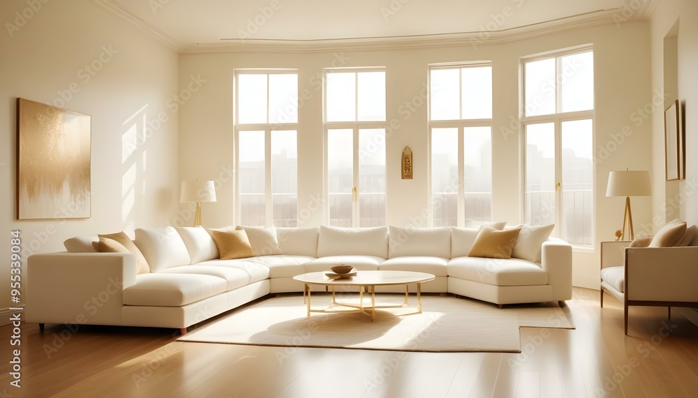 Fototapeta premium Photo interior modern design room 3d illustration