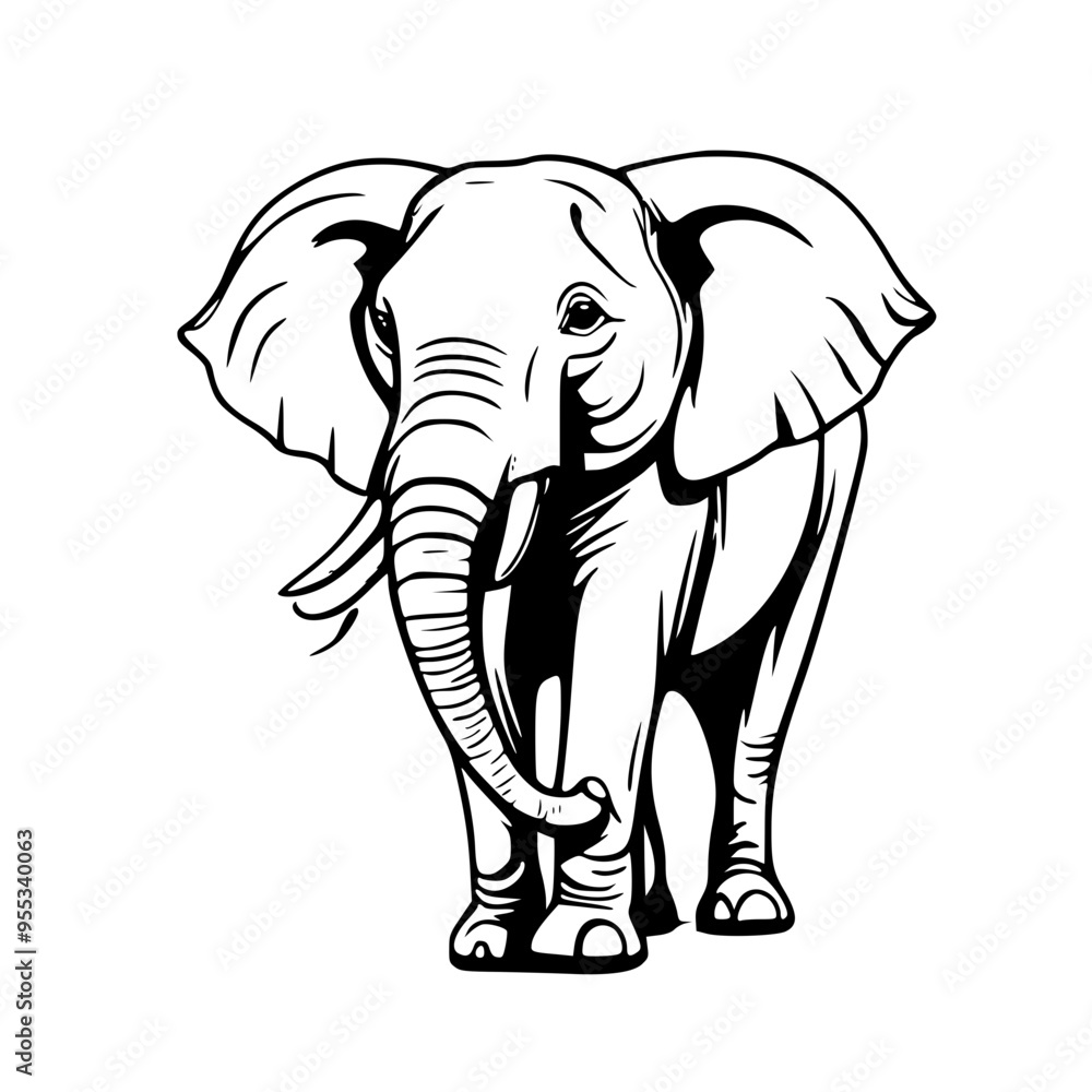 Fototapeta premium elephant illustration